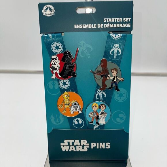 Disney Jewelry - Disney Parks Star Wars Pins And Lanyard Pin Trading Starter Pack